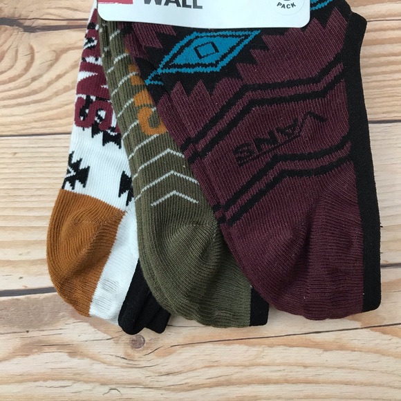 Vans Off The Wall 3 Pairs No Show Socks/Footies - Picture 5 of 12